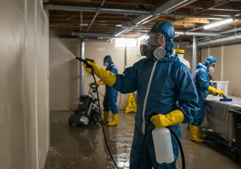 Basement Sanitization and Antimicrobial Treatment process in New Columbia, PA