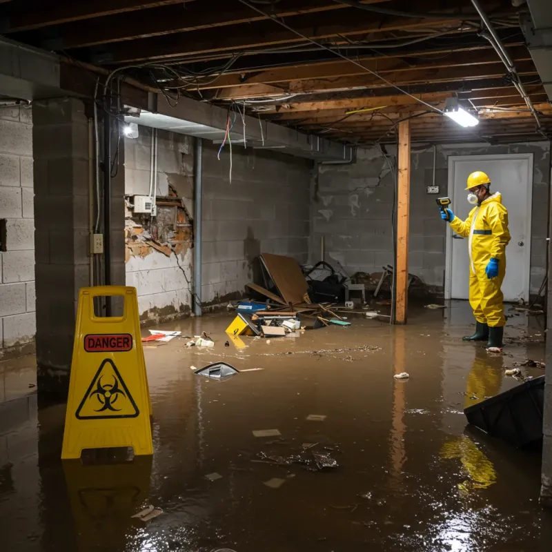 Flooded Basement Electrical Hazard in New Columbia, PA Property